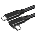 USB3.2 100W5A TIPO-C 90Degrees Av-Data Cabo 4K60Hz 20Gbps